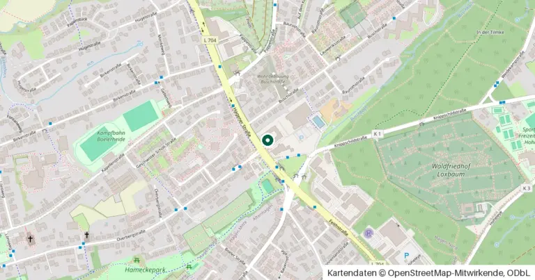 Kartenausschnitt: Lage des Amtsgericht Hagen in Hagen, Hagener Str. 145